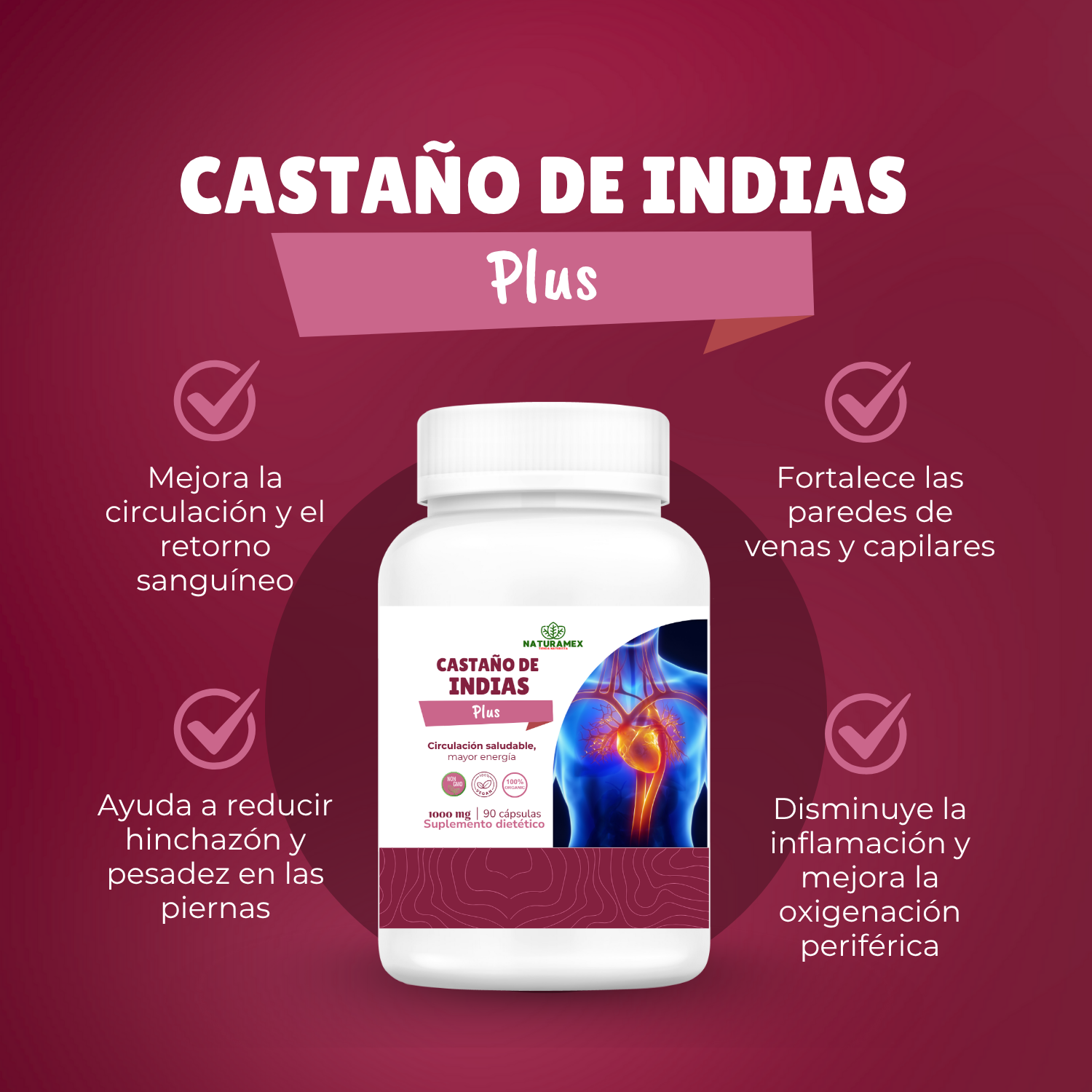 Castaño de indias - 90 capsulas