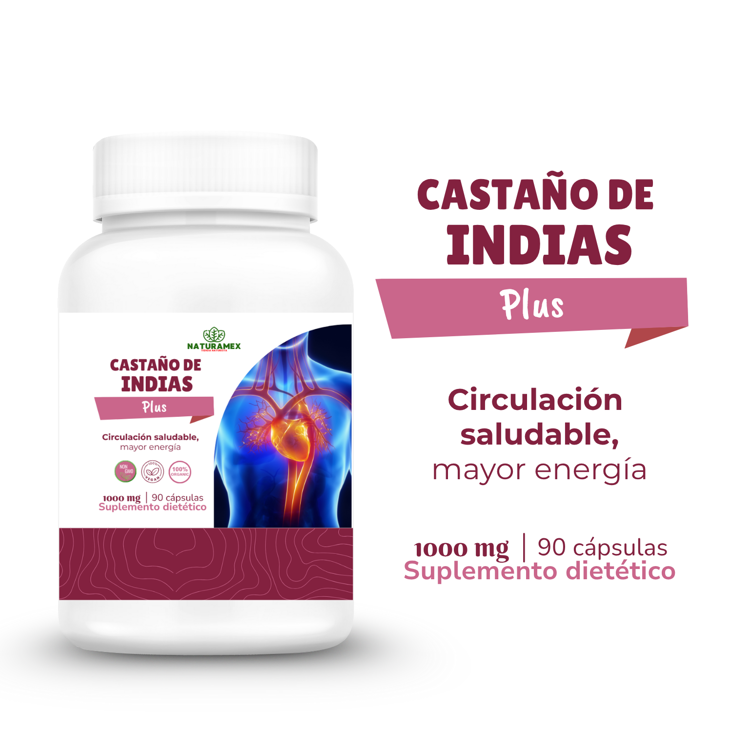 Castaño de indias - 90 capsulas